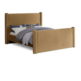 Meridian Elias Saddle Velvet Full Bed