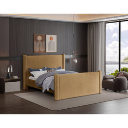 Meridian Elias Saddle Velvet Queen Bed