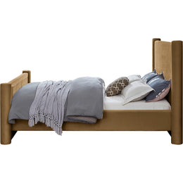 Meridian Elias Saddle Velvet Queen Bed