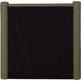 Meridian Elias Olive Green Boucle Fabric Twin Bed