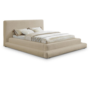 Meridian Dane Beige Teddy Fabric King Bed (3 Boxes)