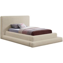 Meridian Dane Beige Teddy Fabric Twin Bed (3 Boxes)