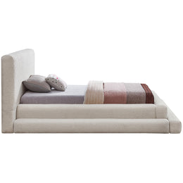 Meridian Dane Cream Teddy Fabric Twin Bed (3 Boxes)