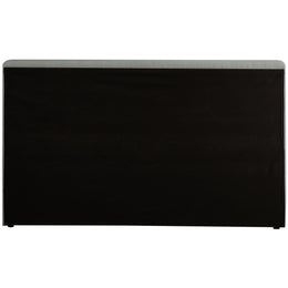 Meridian Devin Grey Linen Textured Fabric Full Bed