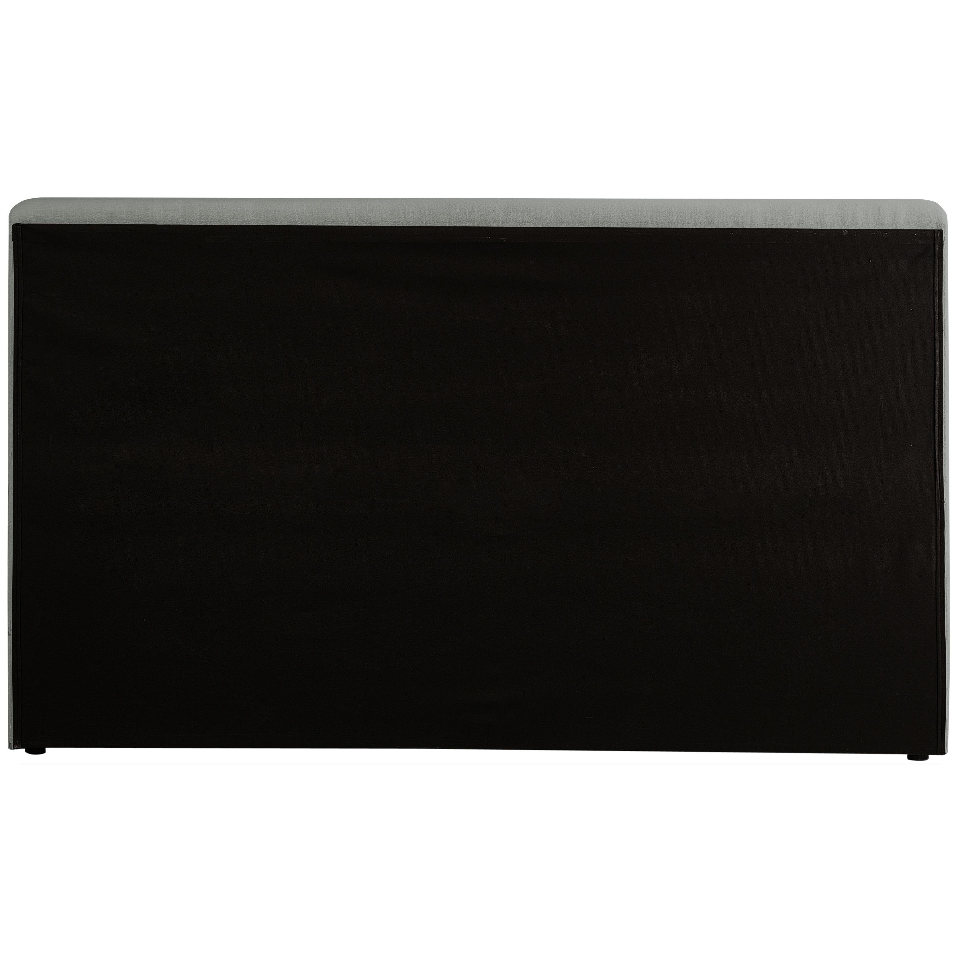 Meridian Devin Grey Linen Textured Fabric King Bed