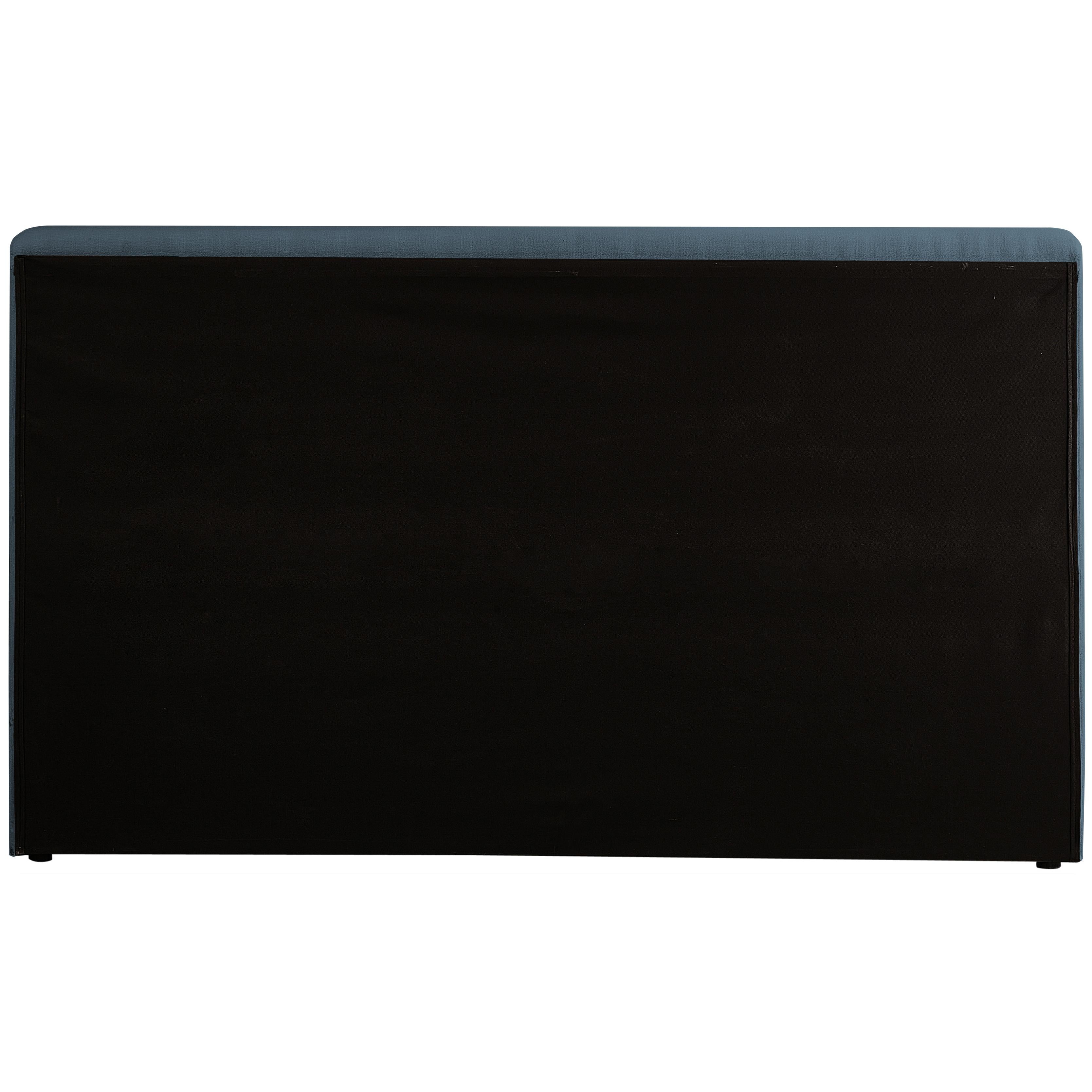Meridian Devin Navy Linen Textured Fabric King Bed