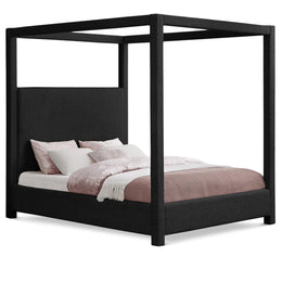 Meridian Eden Black Boucle Fabric King Bed (3 Boxes)