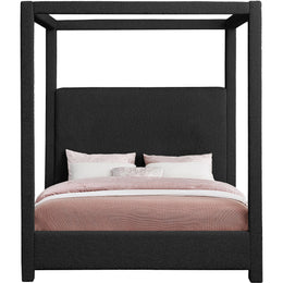 Meridian Eden Black Boucle Fabric King Bed (3 Boxes)