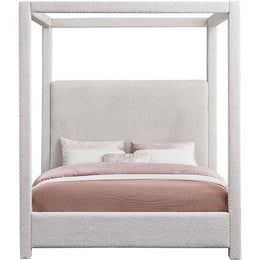Meridian Eden Cream Boucle Fabric King Bed (3 Boxes)