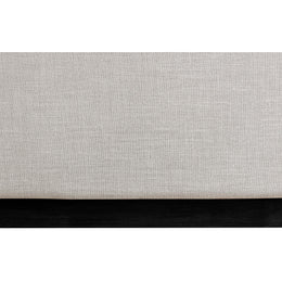 Meridian Flynn Beige Linen Textured Fabric Twin Bed