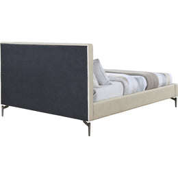 Meridian Gallo Beige Vegan Leather Full Bed