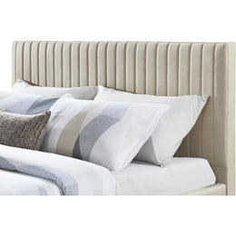 Meridian Gallo Beige Vegan Leather Queen Bed