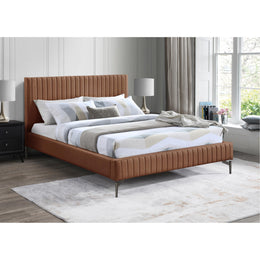 Meridian Gallo Cognac Vegan Leather Full Bed