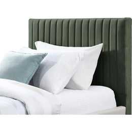 Meridian Gallo Green Vegan Leather Twin Bed