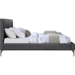 Meridian Gallo Dark Grey Vegan Leather Full Bed