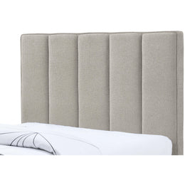 Meridian Harper Beige Linen Textured Fabric Twin Trundle Bed