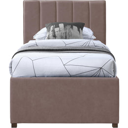 Meridian Hudson Brown Vegan Leather Twin Trundle Bed