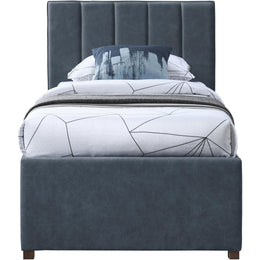 Meridian Hudson Navy Vegan Leather Twin Trundle Bed