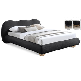 Meridian Hyde Black Boucle Fabric Full Bed (3 Boxes)