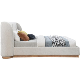 Meridian Jardin Cream Boucle Fabric Full Bed (3 Boxes)