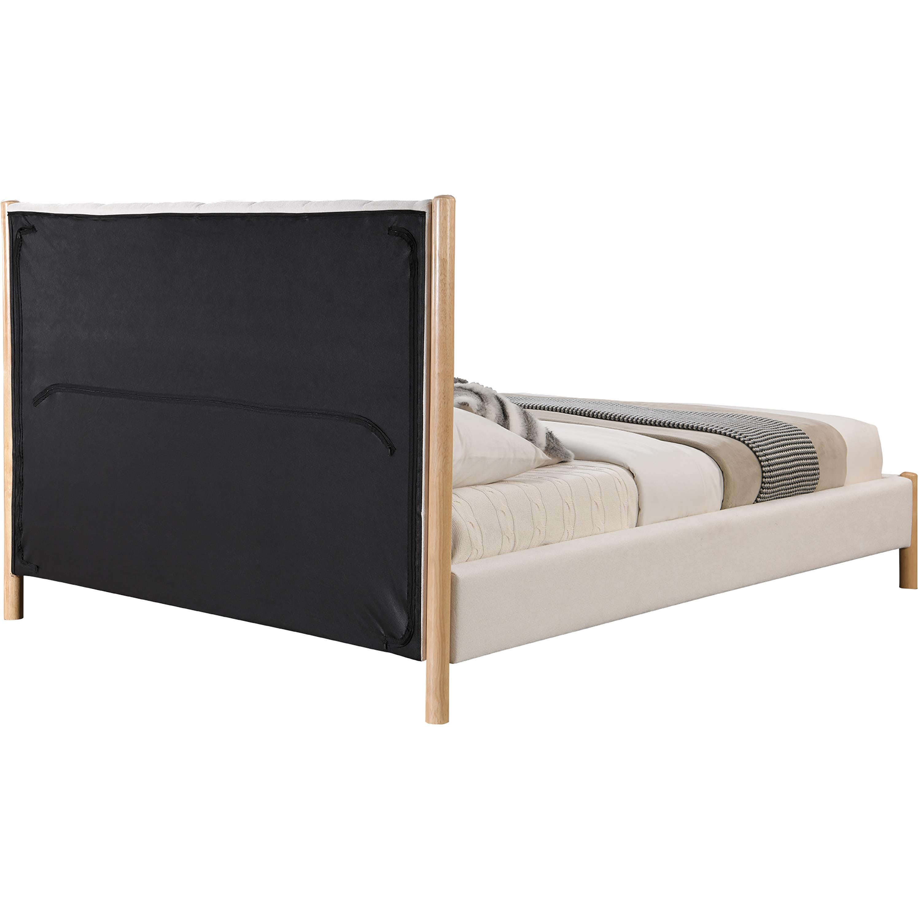 Meridian Kona Cream Polyester Fabric King Bed