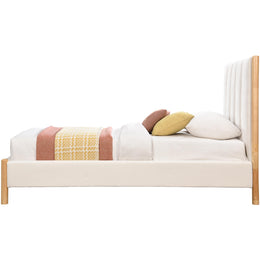 Meridian Kona Cream Polyester Fabric Twin Bed