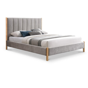 Meridian Kona Grey Polyester Fabric Full Bed