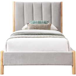 Meridian Kona Grey Polyester Fabric Twin Bed