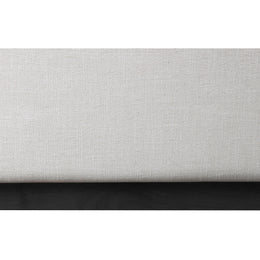 Meridian Logan Beige Linen Textured Fabric Queen Bed