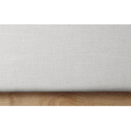 Meridian Logan Cream Linen Textured Fabric Queen Bed