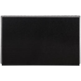 Meridian Logan Grey Linen Textured Fabric King Bed