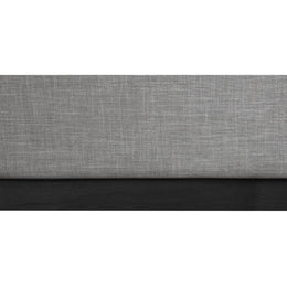 Meridian Logan Grey Linen Textured Fabric King Bed