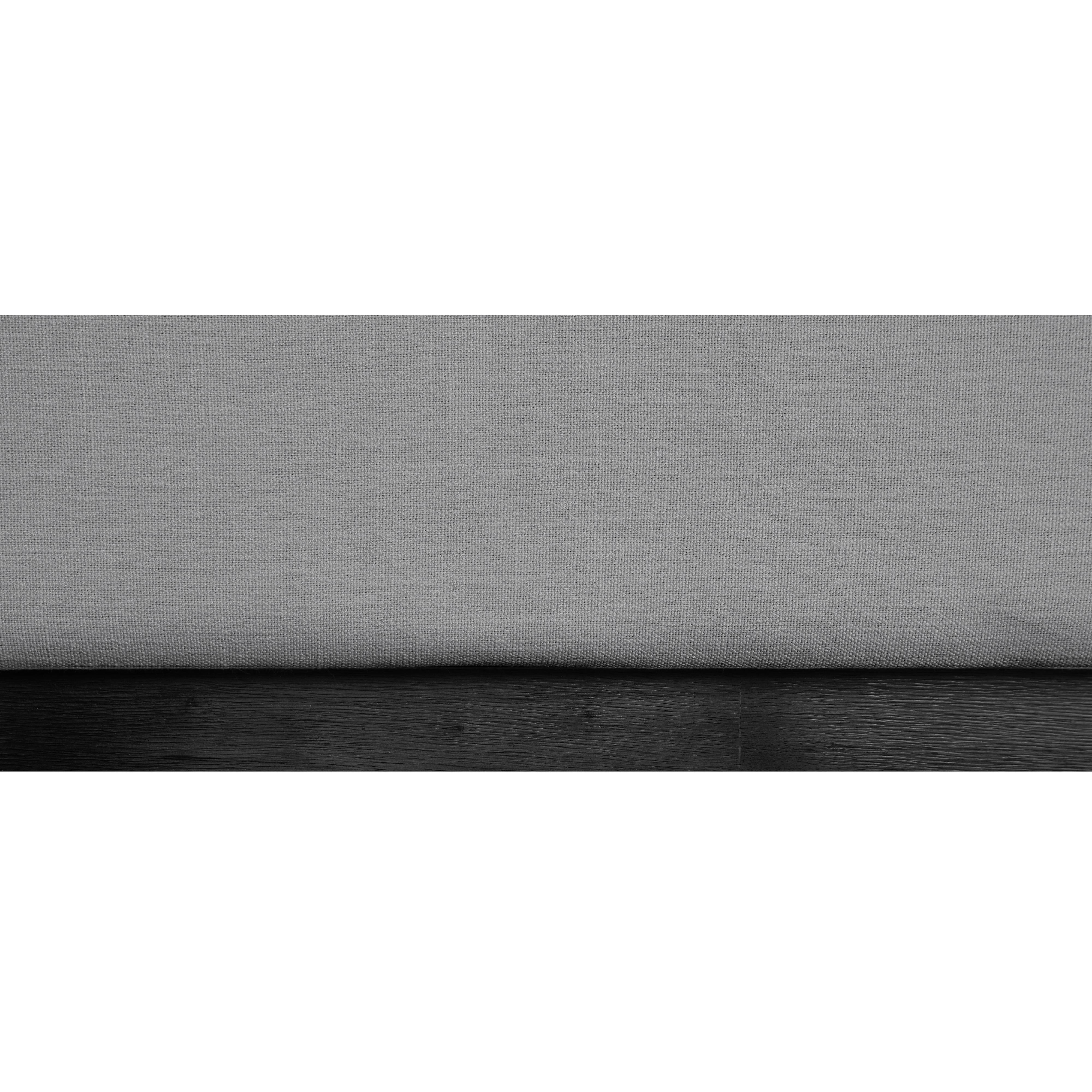 Meridian Logan Grey Linen Textured Fabric Twin Bed