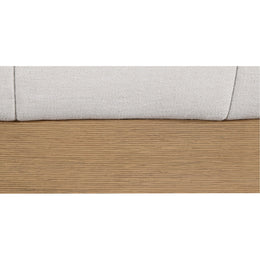 Meridian Lucia Cream Linen Textured Fabric King Bed