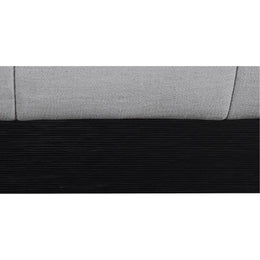 Meridian Lucia Grey Linen Textured Fabric Full Bed