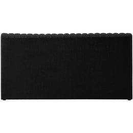 Meridian Nash Black Boucle Fabric Full Bed