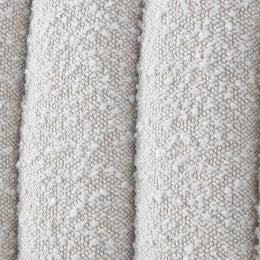 Meridian Nash Cream Boucle Fabric Twin Bed
