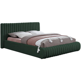 Meridian Nash Green Boucle Fabric Full Bed