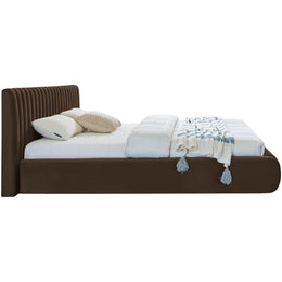 Meridian Nico Brown Velvet King Bed
