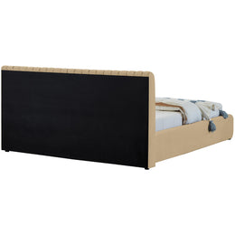 Meridian Nico Camel Velvet Full Bed