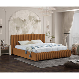 Meridian Nico Saddle Velvet Full Bed