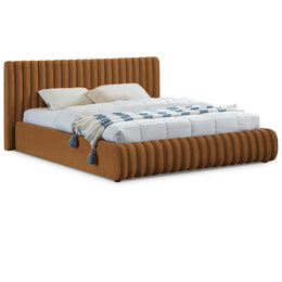 Meridian Nico Saddle Velvet Queen Bed