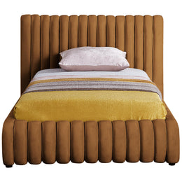 Meridian Nico Saddle Velvet Twin Bed