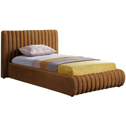 Meridian Nico Saddle Velvet Twin Bed