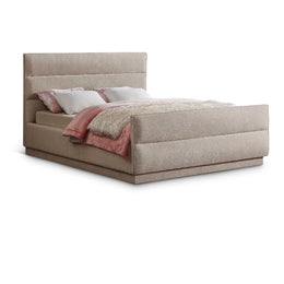 Meridian Paxton Beige Chenille Fabric Full Bed (3 Boxes)