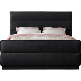 Meridian Paxton Black Chenille Fabric King Bed (3 Boxes)