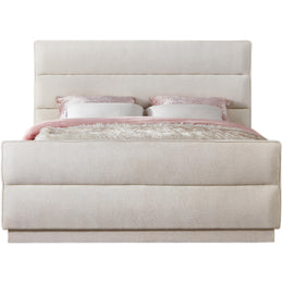 Meridian Paxton Cream Chenille Fabric Full Bed (3 Boxes)