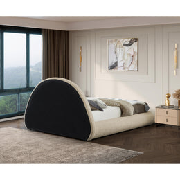 Meridian Rudy Beige Teddy Fabric Full Bed