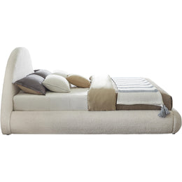 Meridian Rudy Cream Teddy Fabric Queen Bed