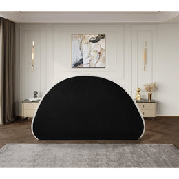 Meridian Rudy Cream Teddy Fabric Queen Bed